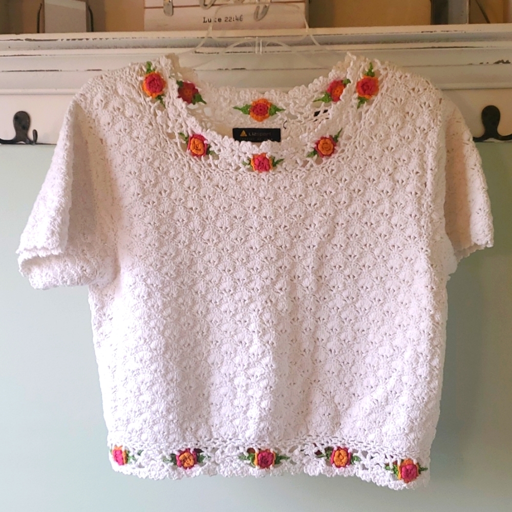 Vintage/Retro Crocheted Crop Top